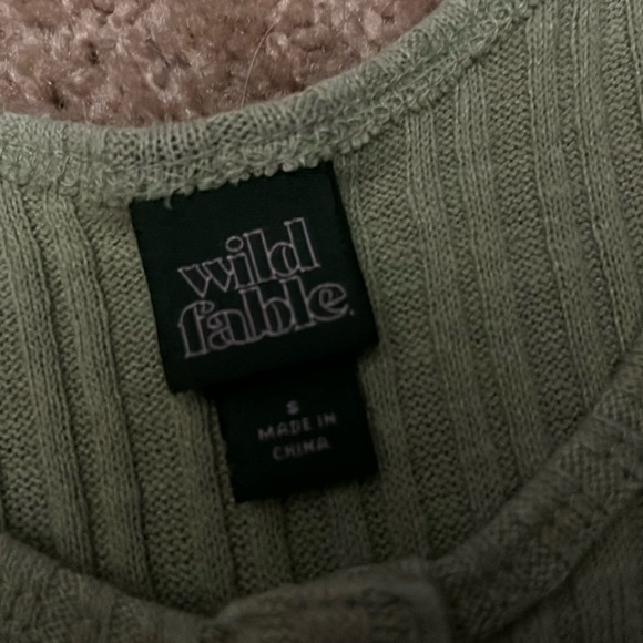 light green ribbed tank top - Picture 3 of 5